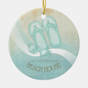 Décoration En Céramique Lunettes de soleil et tongs Beach House Aqua ID623