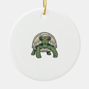 Décoration En Céramique Lunettes de soleil tortue Vintage Vector Design_1