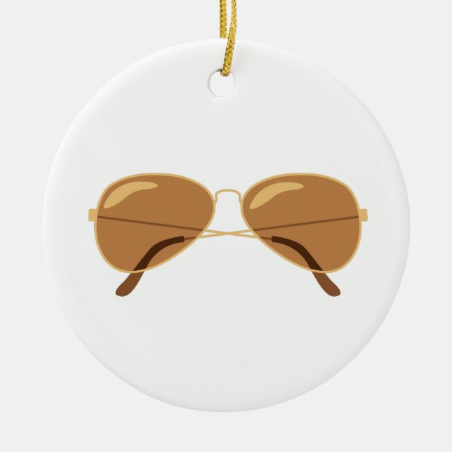 Décoration En Céramique Lunettes de vue de la police (Devant)