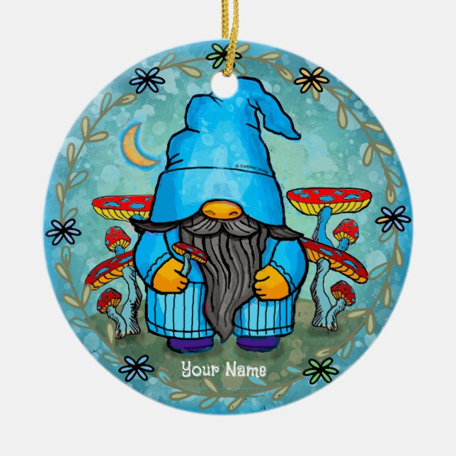 Décoration En Céramique Lutin bleu  (Devant)