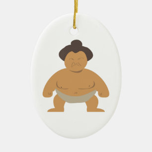 Décoration En Céramique Lutteur de sumo