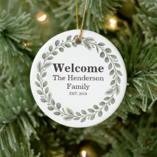 Décoration En Céramique Luxure Discrète Sage Bienvenue Nouveau Nom de Fami