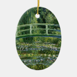 Décoration En Céramique Lys à eau Claude Monet et pont japonais