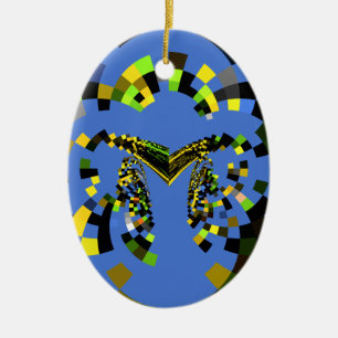 Décoration En Céramique M Bleu