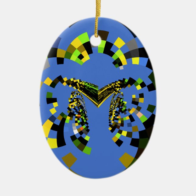 Décoration En Céramique M Bleu (Devant)