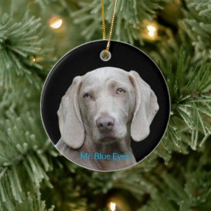 Décoration En Céramique M. Blue Eyes Photo personnalisée Weimaraner Chien