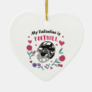 Décoration En Céramique Ma Saint Valentin est Carte de visite de football 