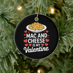 Décoration En Céramique Mac Et Fromage Valentine Mac n Cheese Lover Cadeau