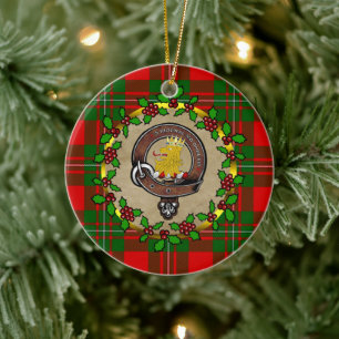 Décoration En Céramique MacGregor Badge & Tartan Noël personnalisé