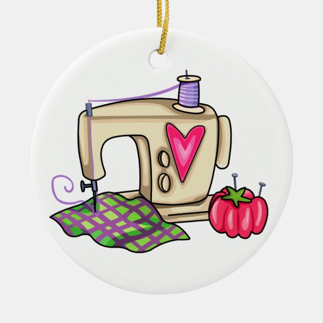 Décoration En Céramique Machine à coudre (Devant)