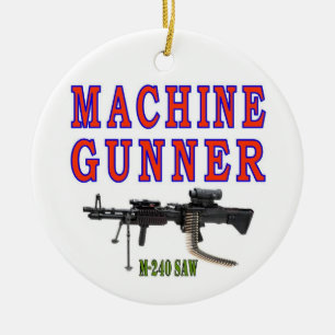 DÉCORATION EN CÉRAMIQUE MACHINE GUNNER M-240