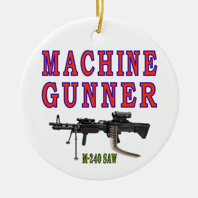DÉCORATION EN CÉRAMIQUE MACHINE GUNNER M-240 (Devant)