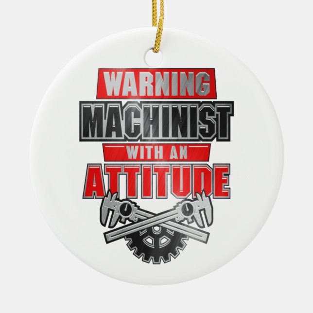 Décoration En Céramique Machiniste Avec Une Attitude Ingénieur Mécanique (Devant)