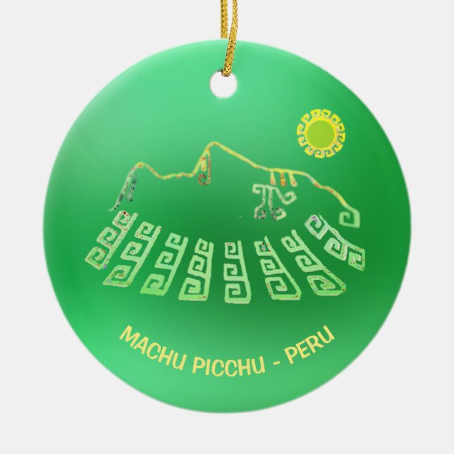 Décoration En Céramique Machu Picchu Cusco Pérou (Devant)