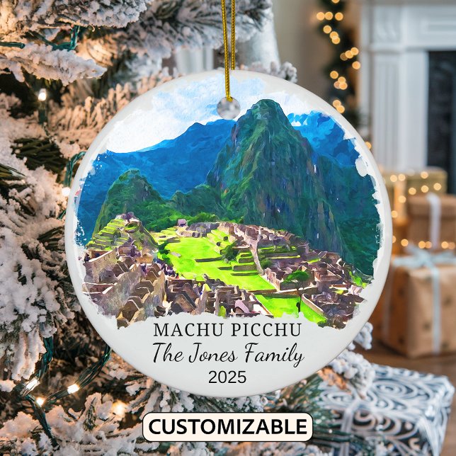 Décoration En Céramique Machu Picchu personnalisé, Pérou Cadeau (Créateur téléchargé)