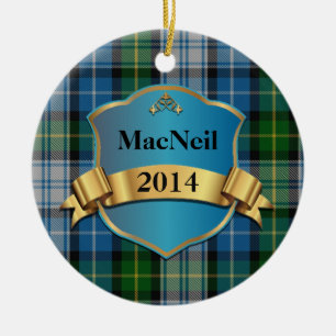 Décoration En Céramique MacNeil Tartan Plaid Custom ornament