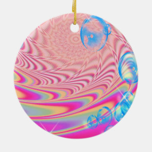 Décoration En Céramique MACRAME'- Image Abstraite colorée de l'art fractal