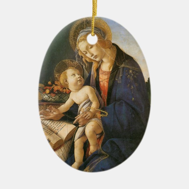 Décoration En Céramique Madonna del Libro Botticelli (Devant)