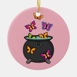 Décoration En Céramique Magical Butterflies from a cauldron