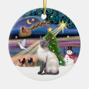 Décoration En Céramique Magie de Noël - Point Bleu Siamese