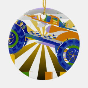 Décoration En Céramique Magnifique camion monstre psychédélique