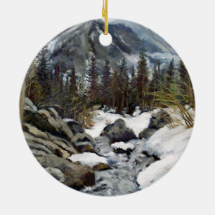 Décoration En Céramique Magnifique Estes Park Colorado Ruisseau d'hiver