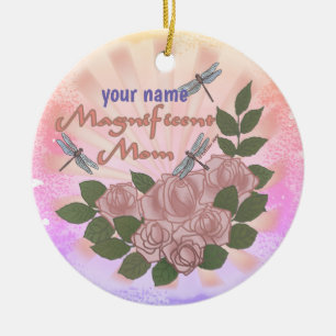 Décoration En Céramique Magnifique maman Rose coutume