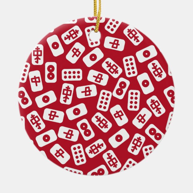Décoration En Céramique Mahjong Tiles Joyeux Noël (Devant)