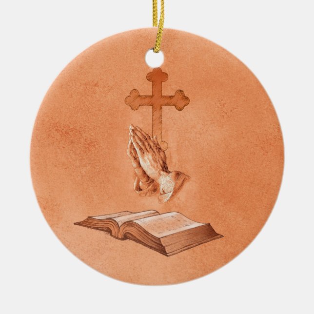 Décoration En Céramique Mains de prière (Devant)