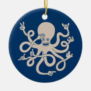 Décoration En Céramique Mains d'octopus