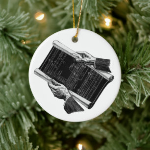 Décoration En Céramique Mains w Architectural Blueprints, Vintage Business