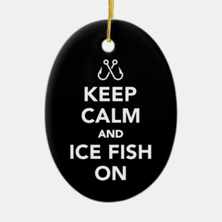 Décoration En Céramique Maintenir le calme et le poisson glacé à la pêche