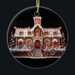 Décoration En Céramique Maison en pain d'épices Imaginaire avec bonbons 2<br><div class="desc">Dans cette collection,  je voulais explorer ma vision fantastique et surréaliste de Noël. J'espère que vous l'apprécierez. Remarque : Si vous souhaitez que l'un de mes designs soit appliqué à un autre produit sur Zazzle,  veuillez suivre mon WorldArtBoutique,  envoyez-moi un message et je vous arrangerai cela. Parle-toi bientôt. Alain</div>