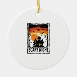 Décoration En Céramique Maison hantée de nuit effrayante Chemise Halloween