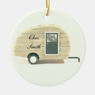 Décoration En Céramique Maison minuscule de caravane de larme