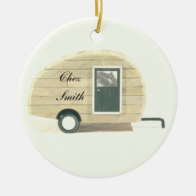 Décoration En Céramique Maison minuscule de caravane de larme (Devant)