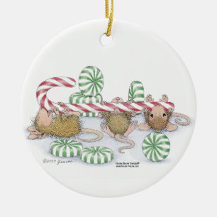 Décoration En Céramique Maison-Souris Designs® - premier Noël du bébé