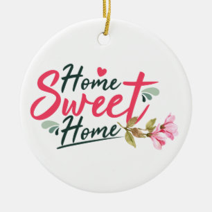 DÉCORATION EN CÉRAMIQUE MAISON SWEET HOME