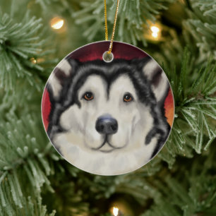 Décoration En Céramique Malamute d'Alaska