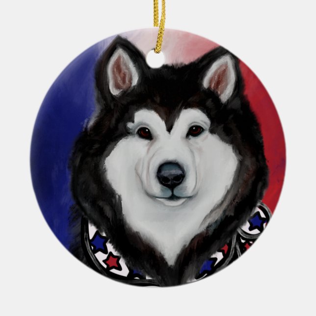 Décoration En Céramique Malamute d'Alaska (Devant)