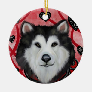 Décoration En Céramique Malamute d'Alaska