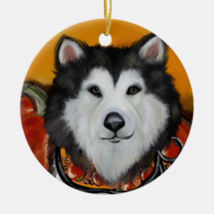 Décoration En Céramique Malamute d'Alaska
