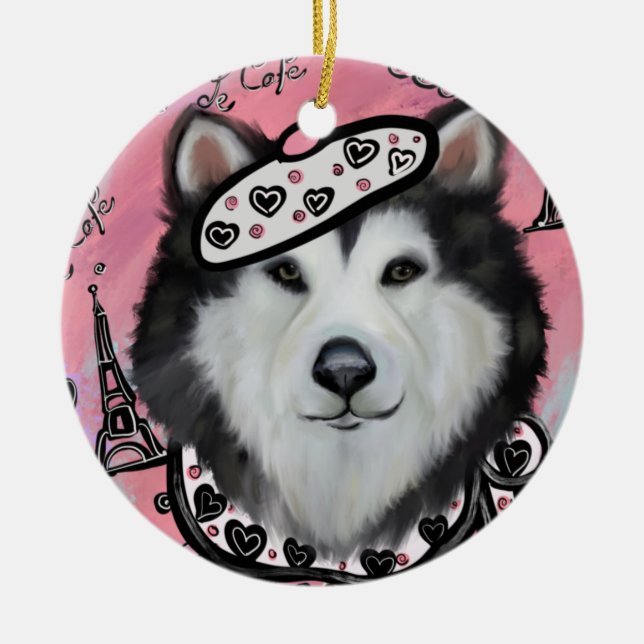 Décoration En Céramique Malamute d'Alaska (Devant)