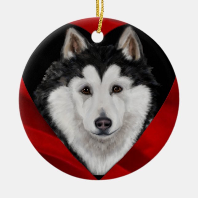 Décoration En Céramique Malamute d'Alaska (Devant)