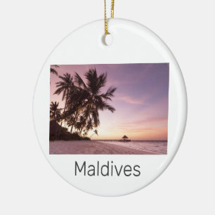 Décoration En Céramique Maldives Ocean Indian Beach Sunset Island Souvenir