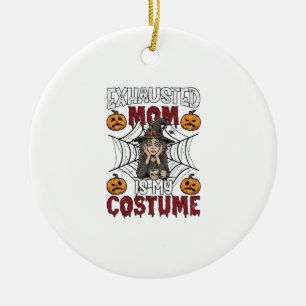 Décoration En Céramique Maman Épuisée Est Costume Sorcière Halloween Café