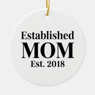 Décoration En Céramique Maman établie Établie en 2018 Conception de cadeau