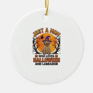 Décoration En Céramique Maman Labrador Halloween Design Chien Vintage_1