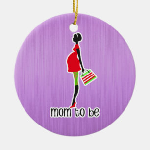 Décoration En Céramique Maman pour être femme enceinte personnalisée dat