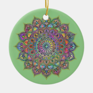 Décoration En Céramique Mandala Inde Style 1